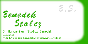 benedek stolcz business card